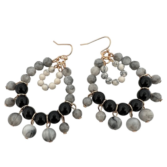 🌸3/$15🌸 Beaded Multi-Loop Chandelier Drop Earrings - Picture 1 of 3